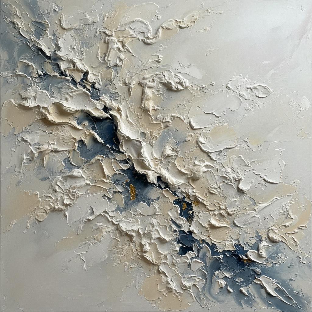 Celestial Surge In Navy And Gold: A Monumental Study Of Organic Motion — David Moreau