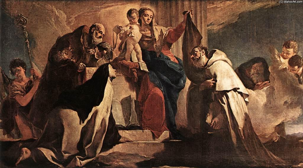 The Madonna Of Carmel And The Souls Of The Purgatory (detail) — Giambattista Tiepolo