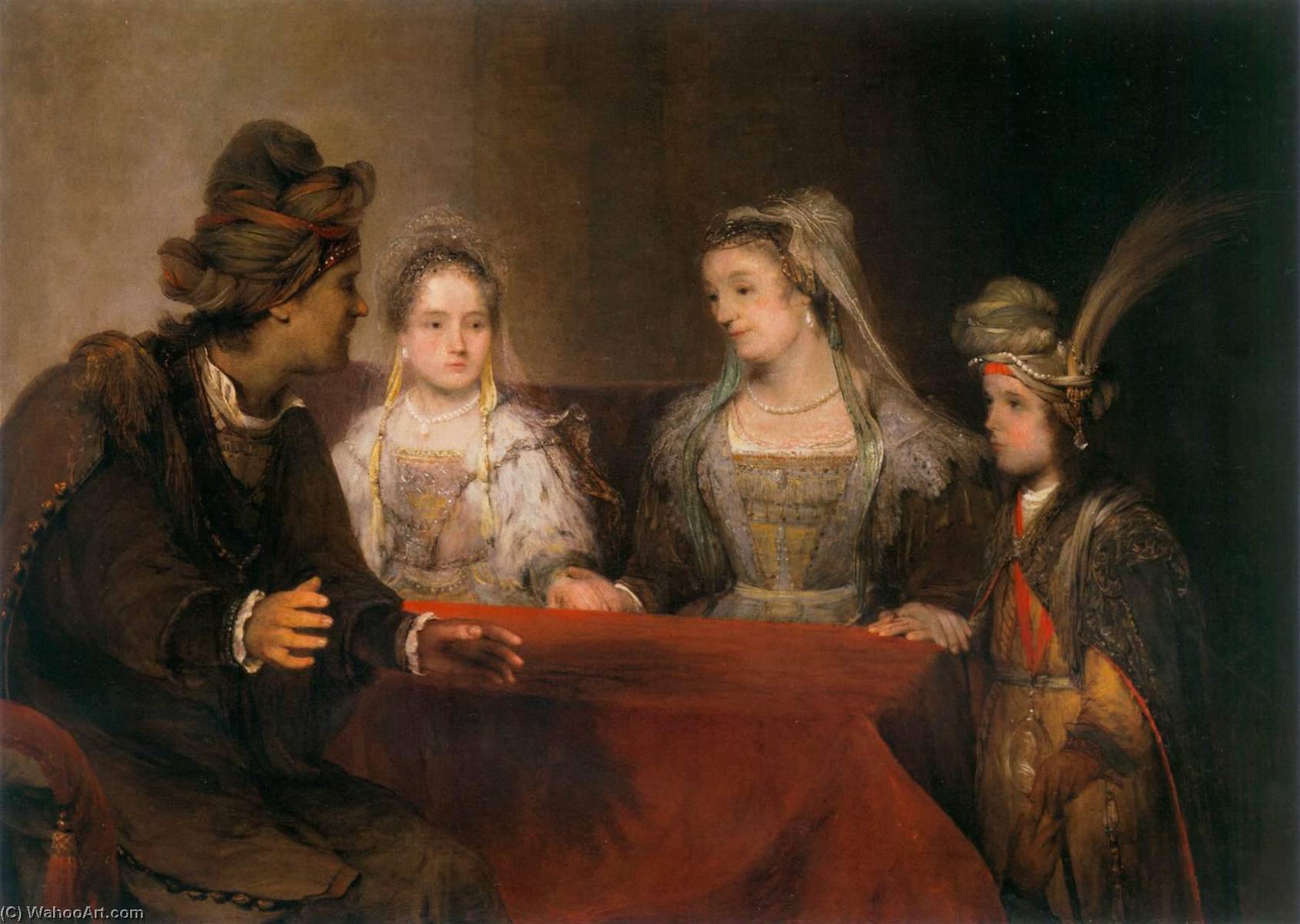 Tobias In The House Of Edna And Raguel — Aert De Gelder