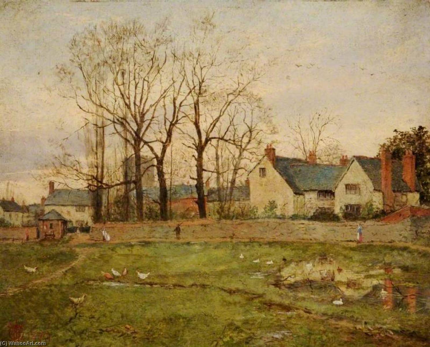 A Village Scene — Edward William Cooke