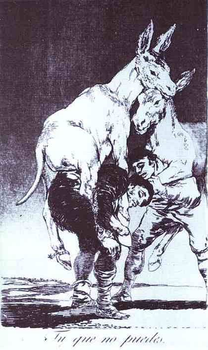 Capricho 42 'tu Que No Puedes' — Francisco José De Goya Y Lucientes