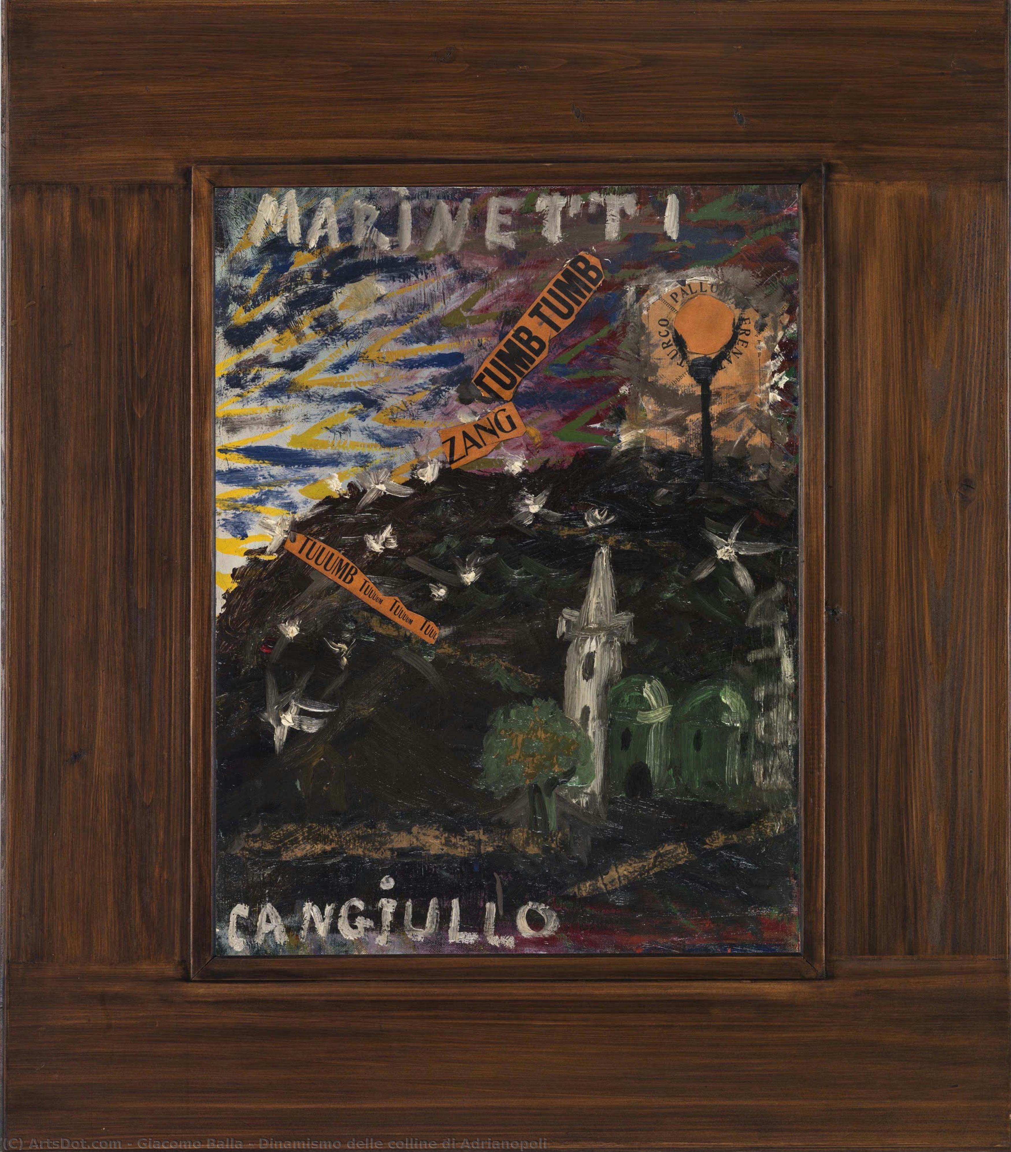 Dinamismo Delle Colline Di Adrianopoli — Giacomo Balla
