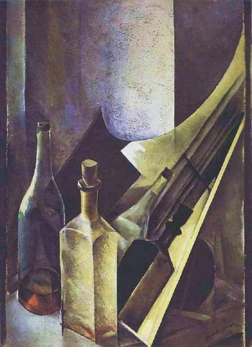 A Still Life. Coloured Bottles And Planes. — Nathan Altman