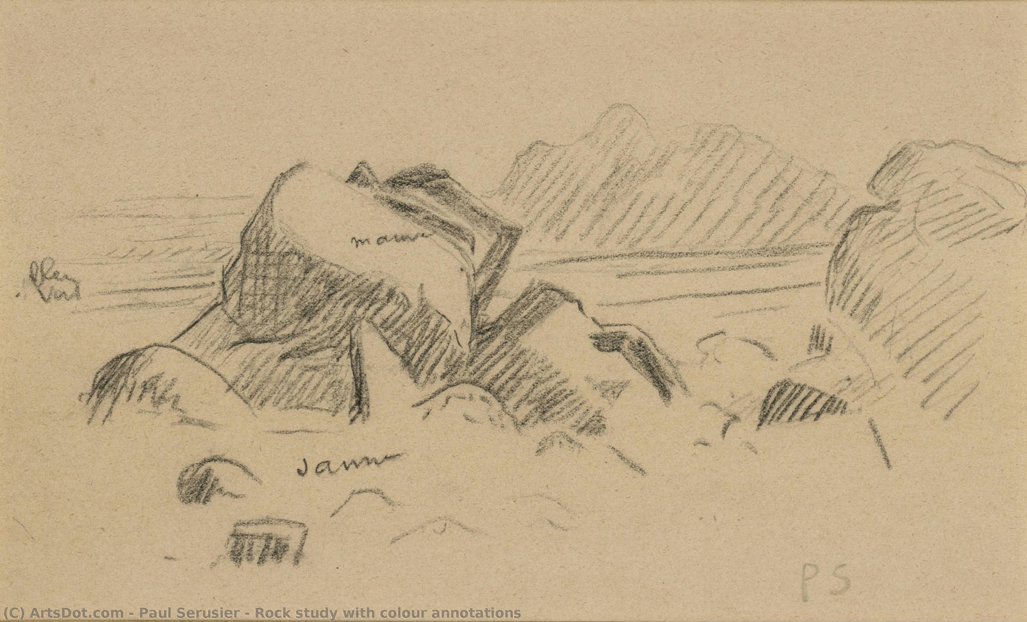 Rock Study With Colour Annotations — Пауль Сёрюзэр