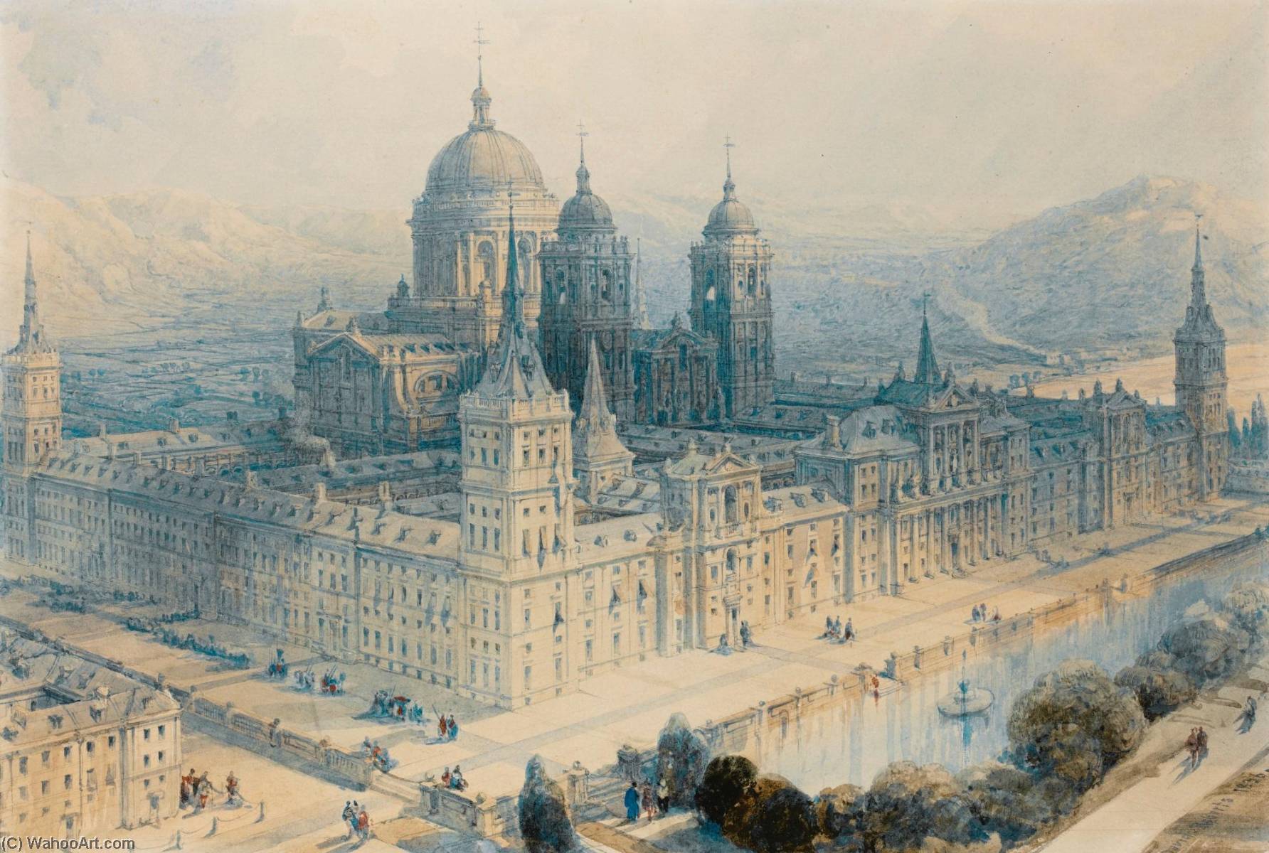 The Palace Of The Escorial, Near Madrid, Spain — David Roberts