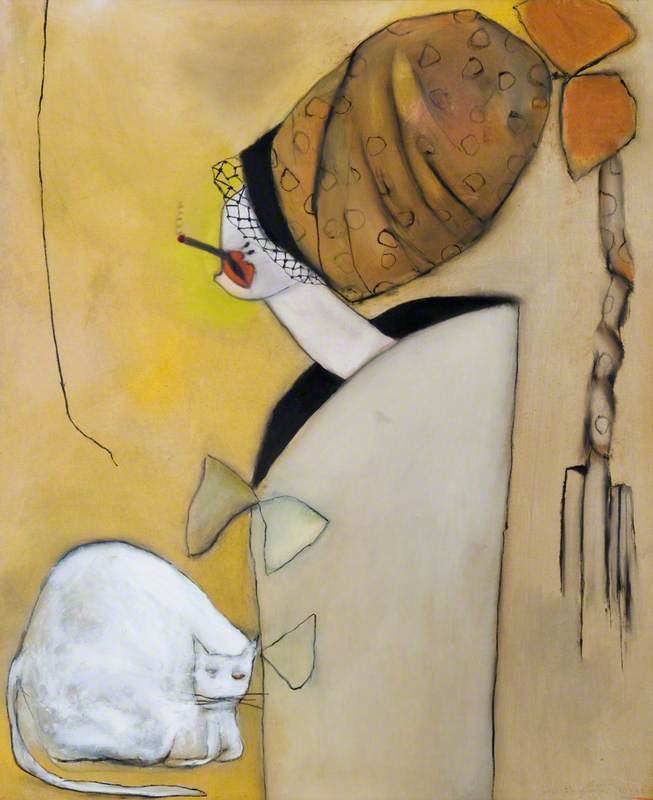 Portrait Of Myself With Malthy — Pat Douthwaite