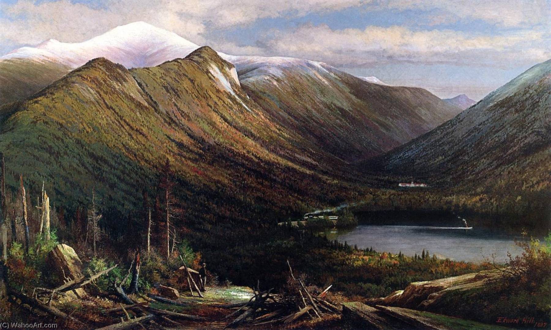 Franconia Notch, White Mts. Echo Lake And Profile House — Edward Hill