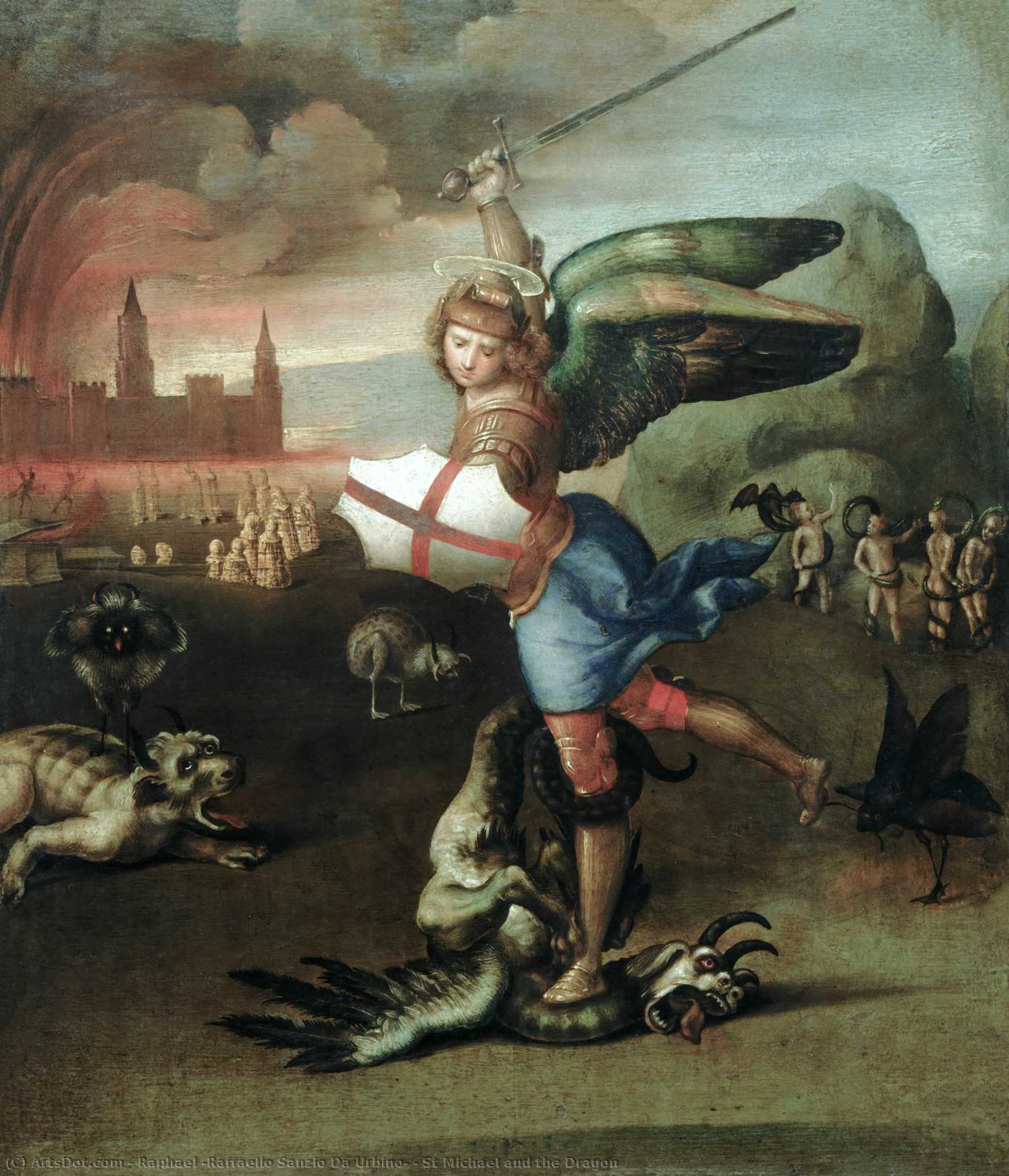 St Michael And The Dragon — Рафаэль