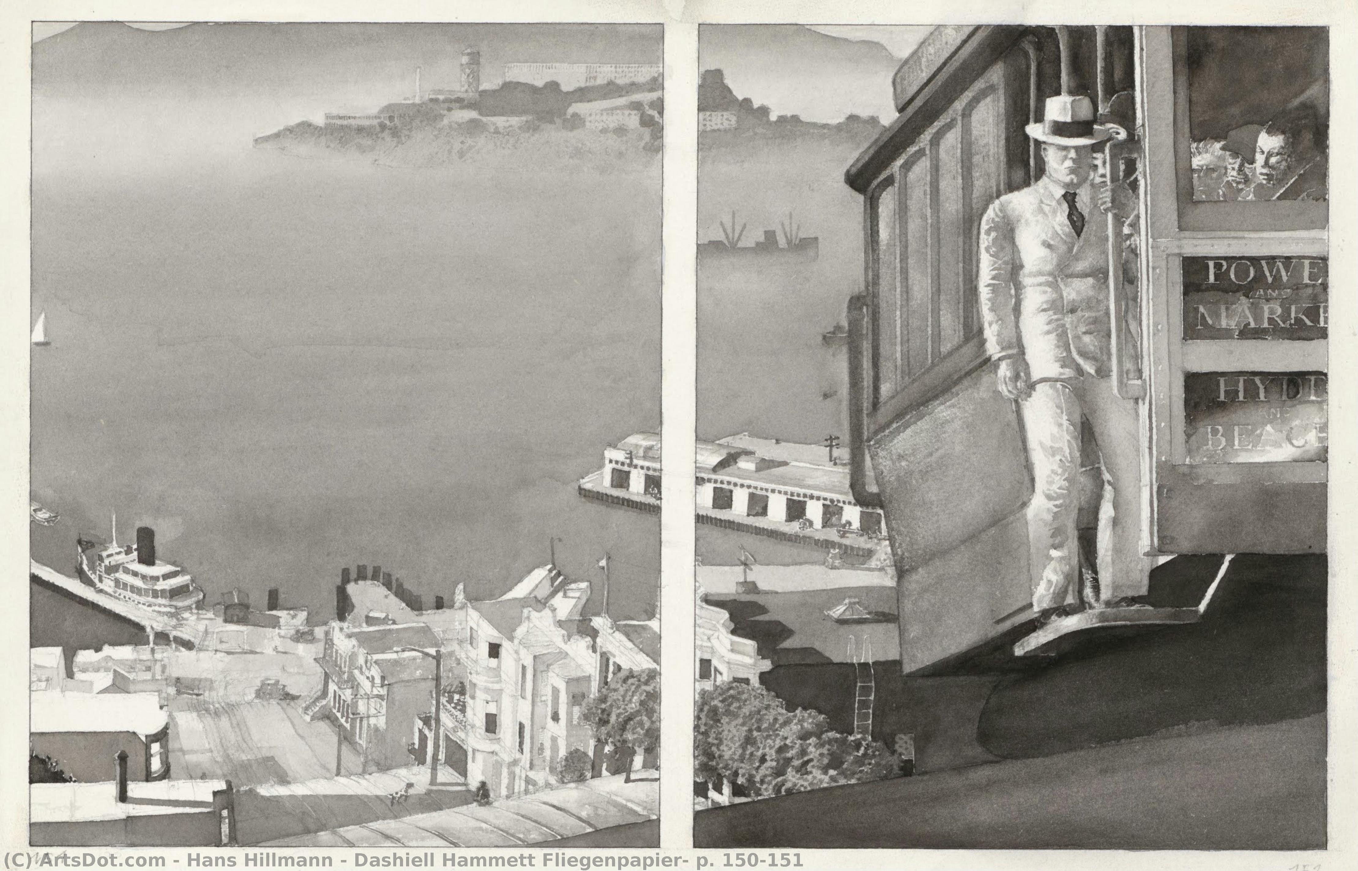 Dashiell Hammett Fliegenpapier, P. 150-151 — Hans Hillmann