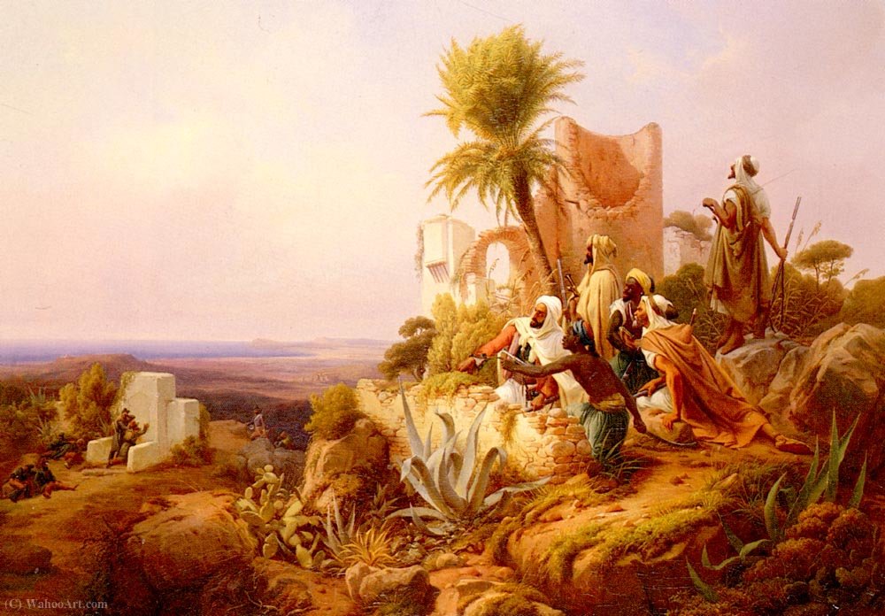 Arabs In A Hilltop Fort — Niels Simonsen
