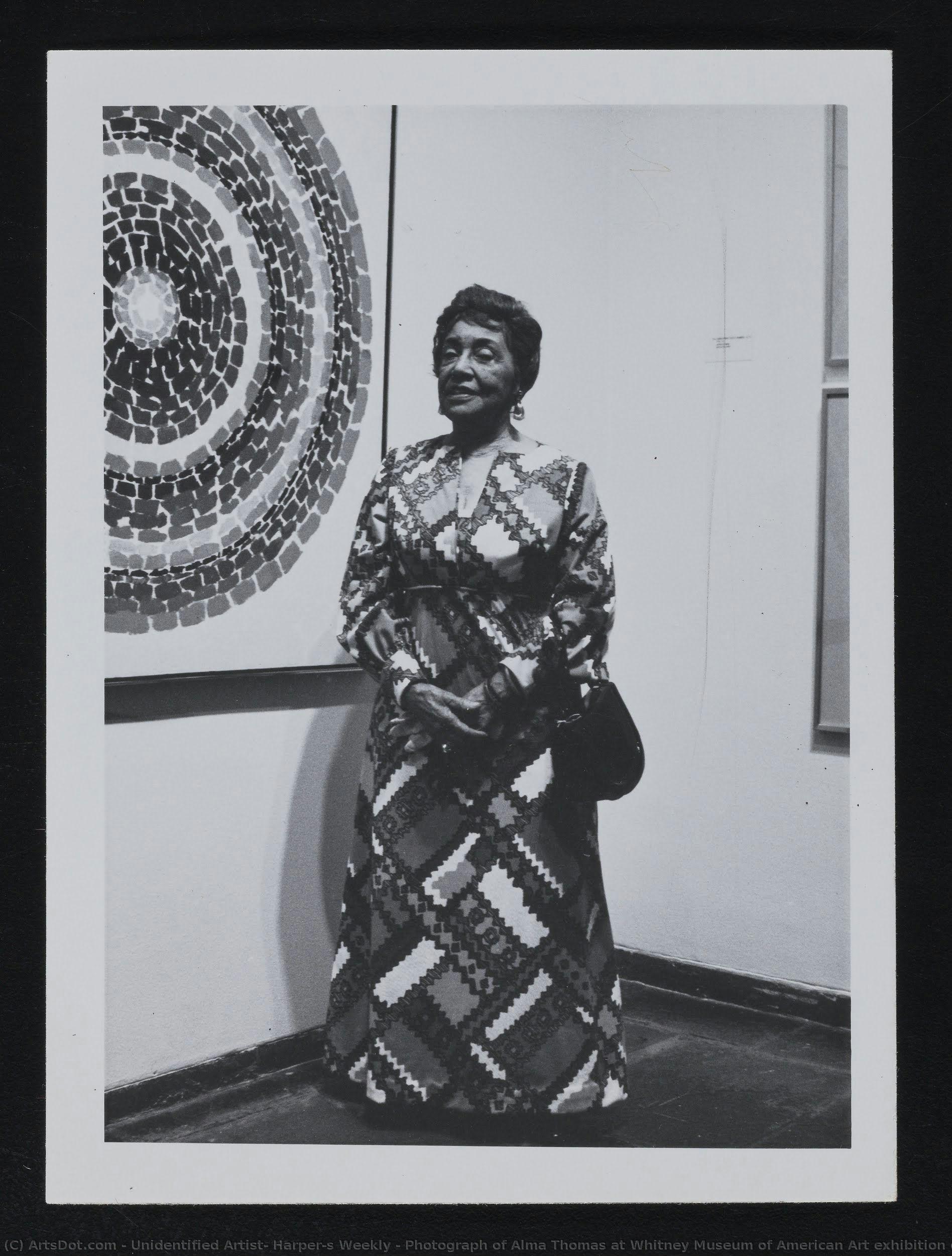 Photograph Of Alma Thomas At Whitney Museum Of American Art Exhibition Opening — Unidentified Artist, Harper's Weekly