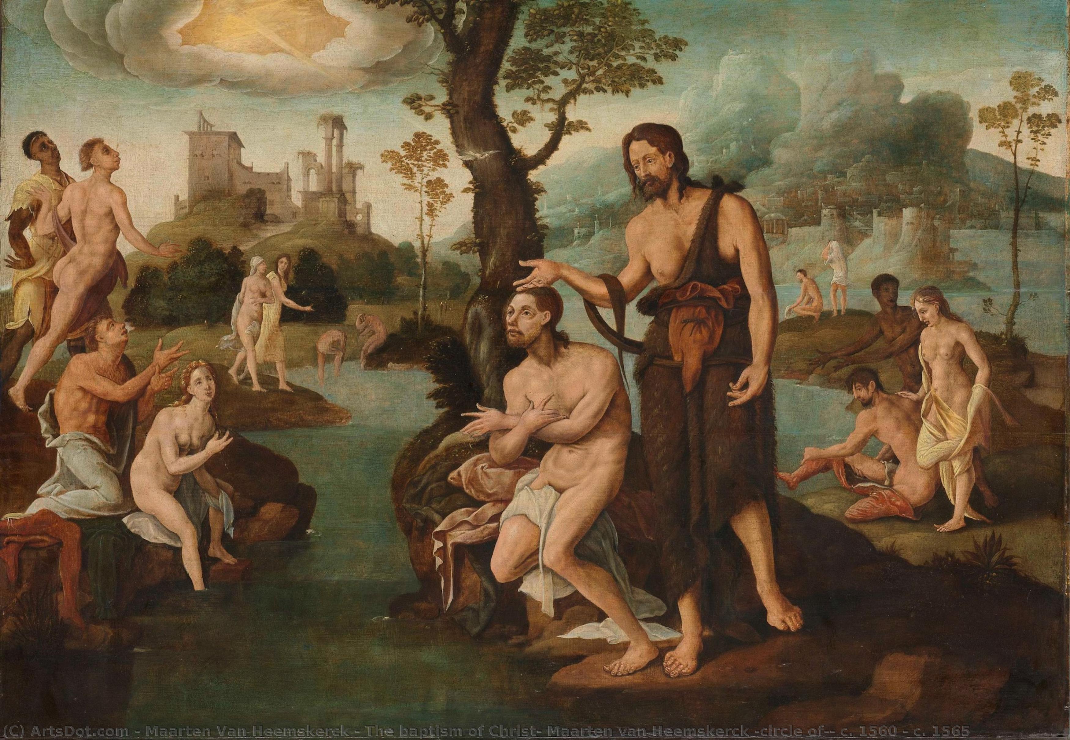 The Baptism Of Christ, Maarten Van Heemskerck (circle Of), C. 1560 - C. 1565 — マールテン・ファン・ヘームスケルク