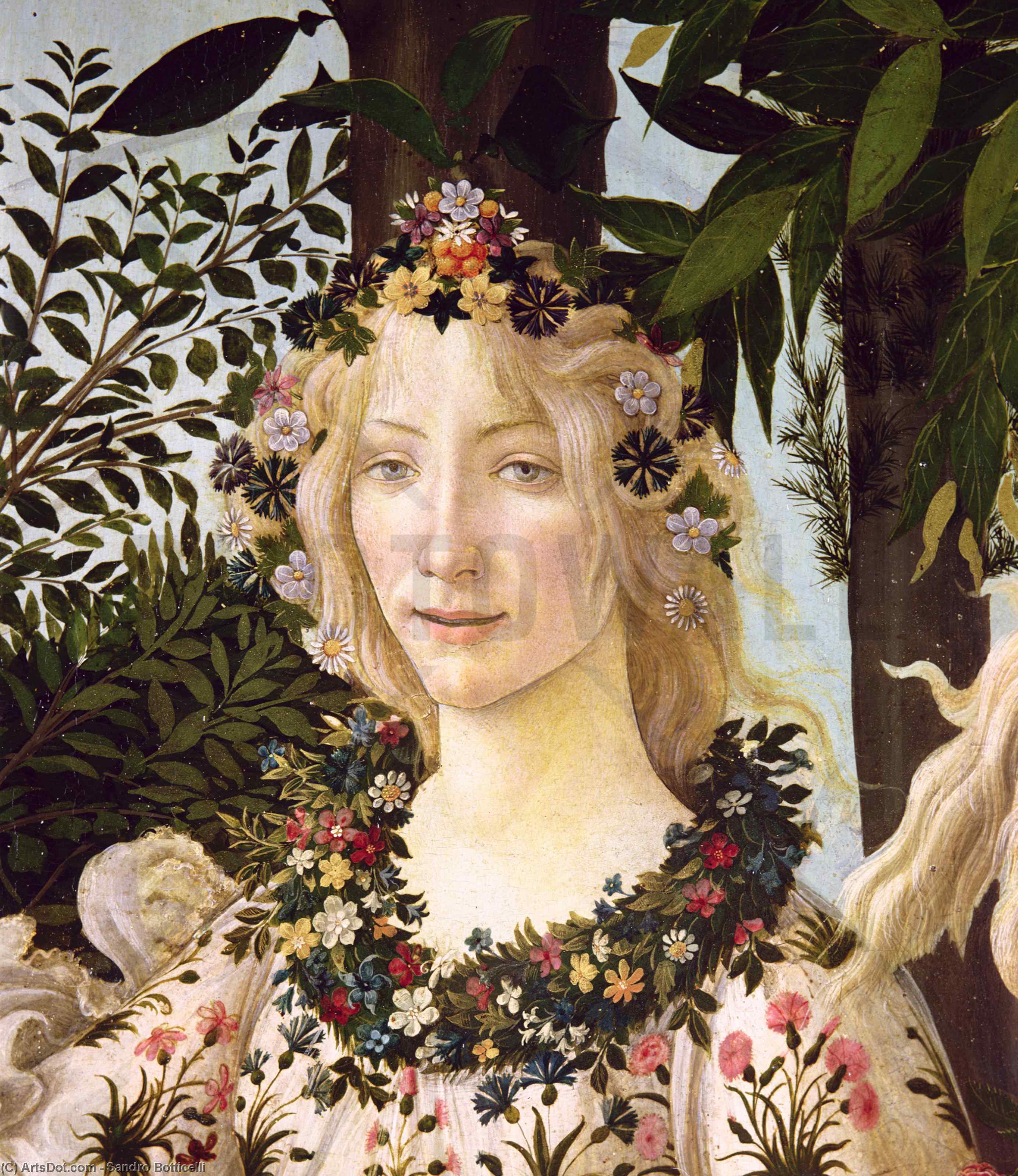 Flora, Detalle De La Primavera — Sandro Botticelli