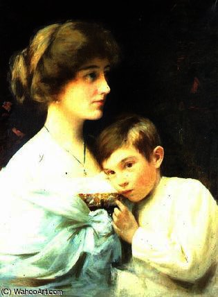 A Portrait Of Marian Harford And Her Son Stuart — Alexander Mark Rossi