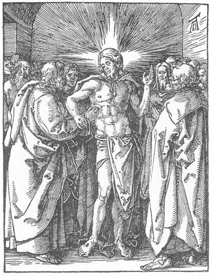 Small Passion: 33. The Incredulity Of St Thomas — Albrecht Dürer