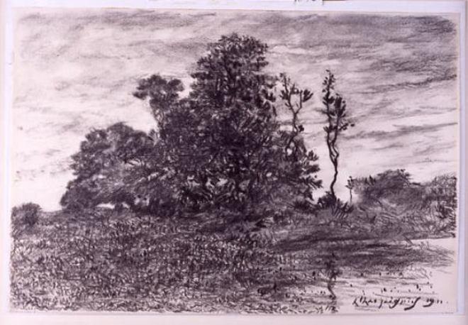 The Pond At Les Luneaux, Allier — Henri-joseph Harpignies
