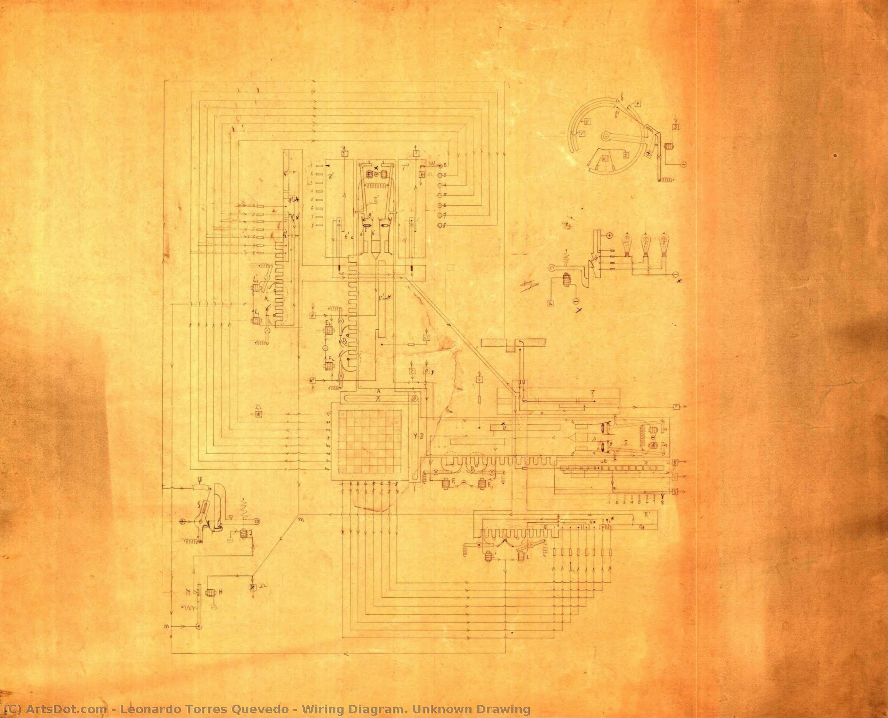 Wiring Diagram. Unknown Drawing — Leonardo Torres Quevedo