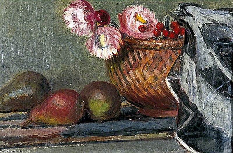 Still Life Of Pears And Everlasting Flowers — Vanessa Bell