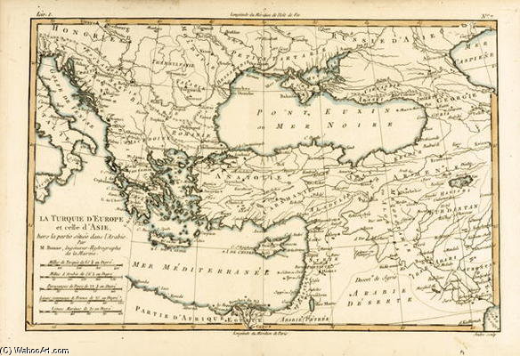 Turkey, From 'atlas De Toutes Les Parties Connues Du Globe Terrestre' By Guillaume Raynal ) — Rigobert Bonne (charles Marie Rigobert Bonne)