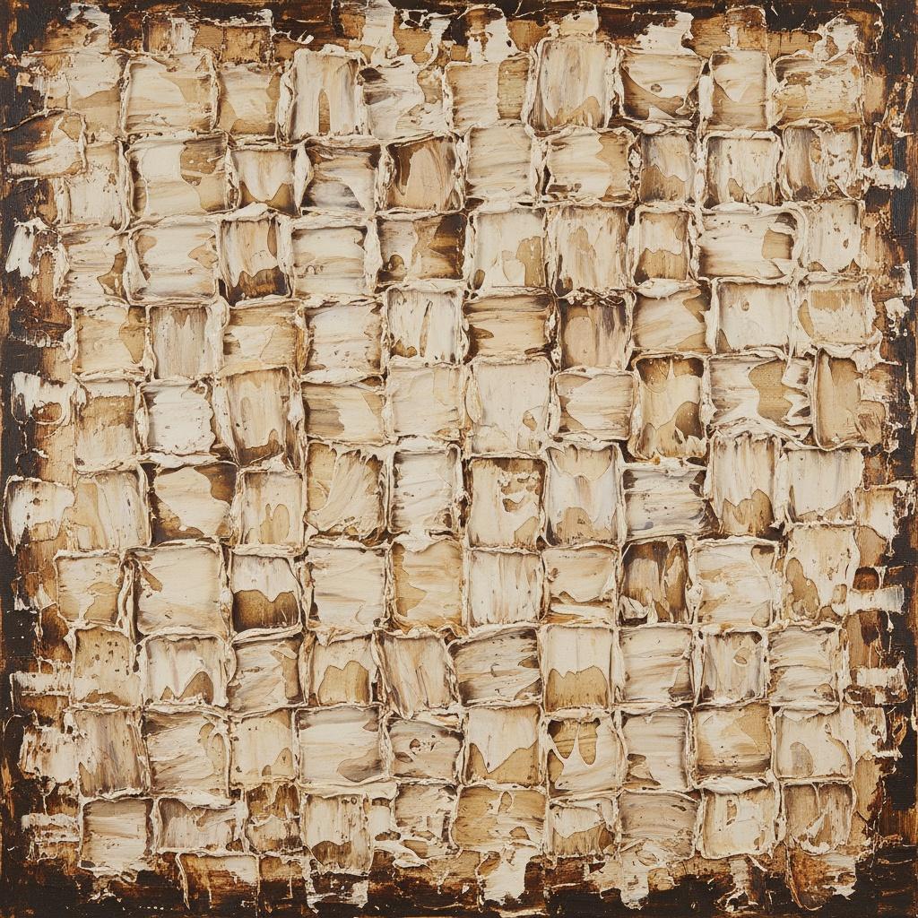 Sculptural Resonance: An Organic Mosaic Of Earthy Tones And Shadowed Relief — David Moreau