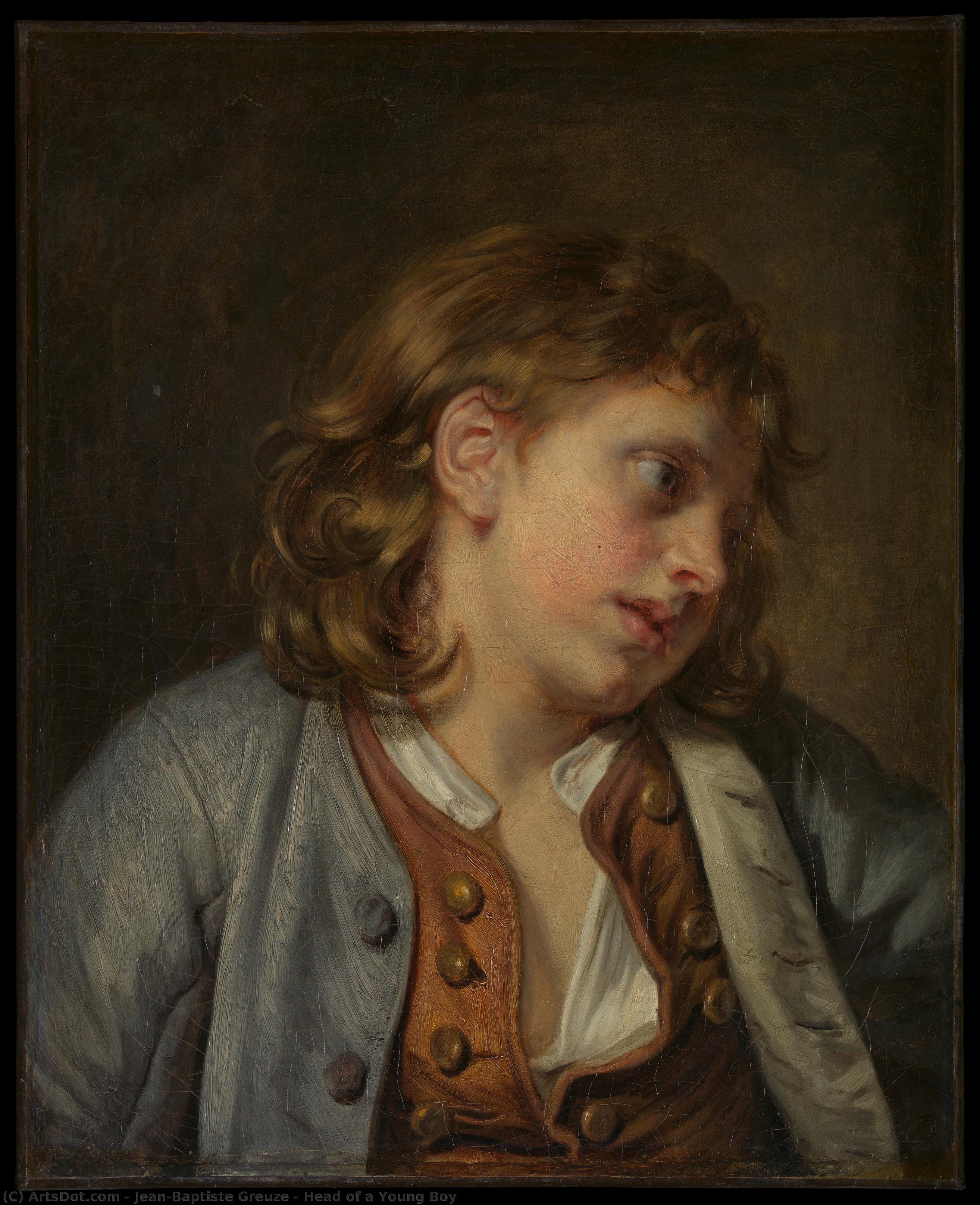 Head Of A Young Boy — Жан Батист Грез