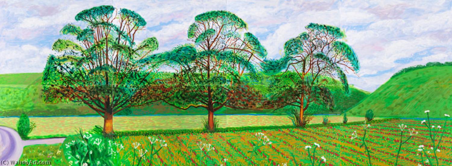 Three Trees Near Thixendale — デイヴィッド・ホックニー