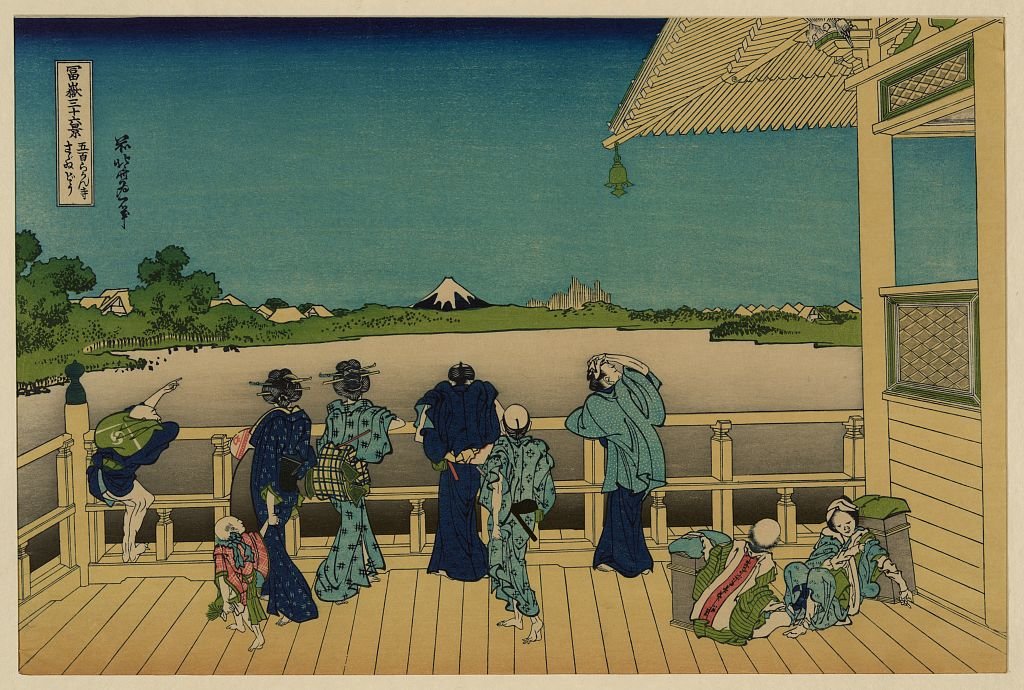Sazai Hall, Temple Of Five Hundred Rankan — Katsushika Hokusai