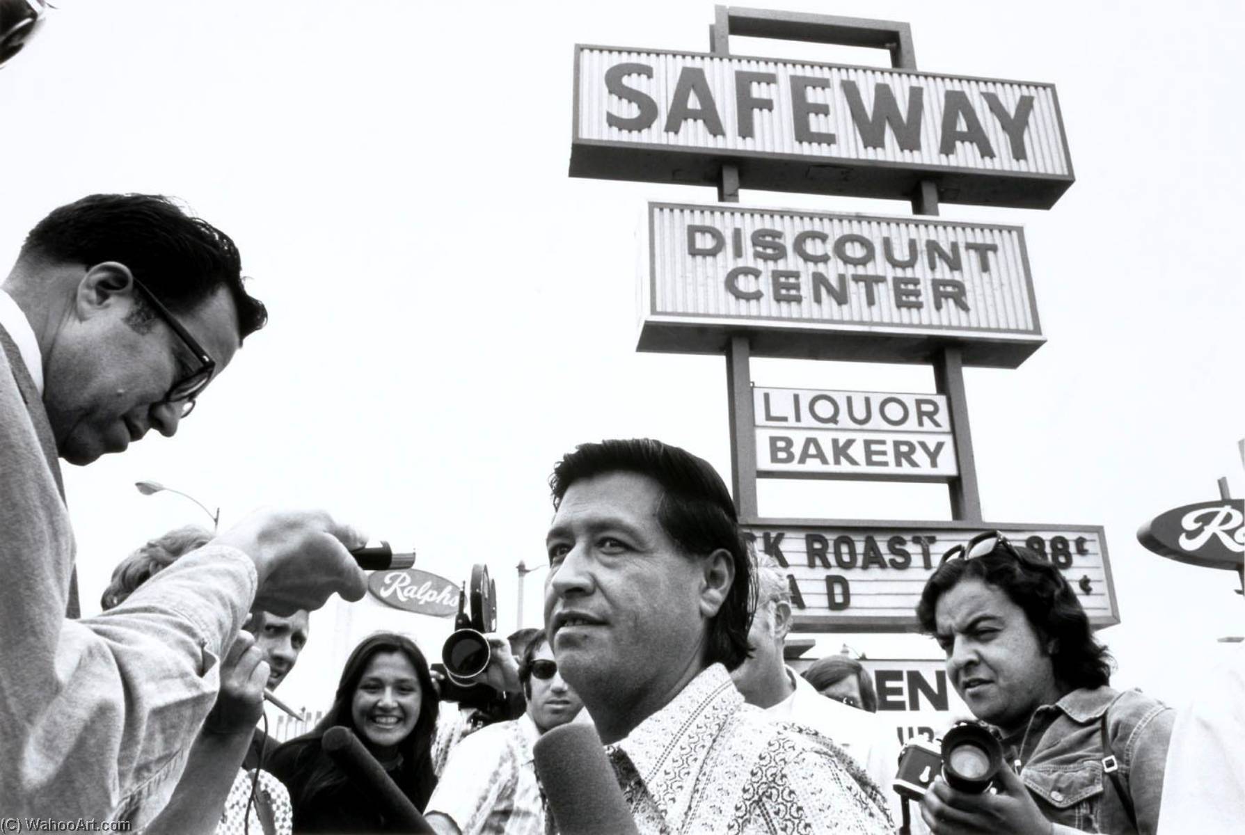 César Chávez At Safeway Boycott In Los Angeles — Oscar R Castillo