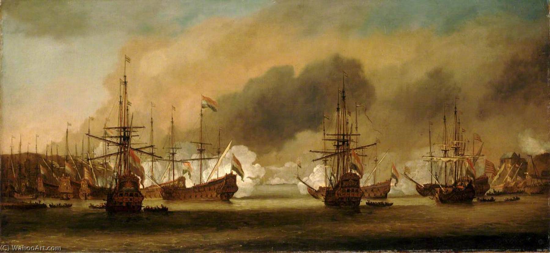 Action At Bergen, 3 August 1665 — Willem Van De Velde The Elder