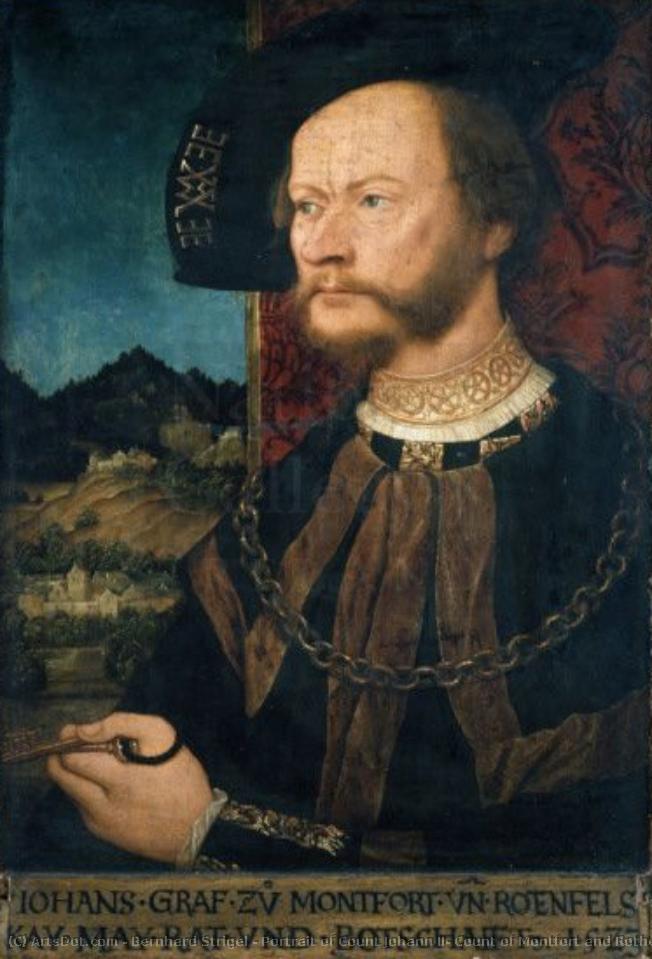 Portrait Of Count Johann Ii, Count Of Montfort And Rothenfels — Bernhard Strigel
