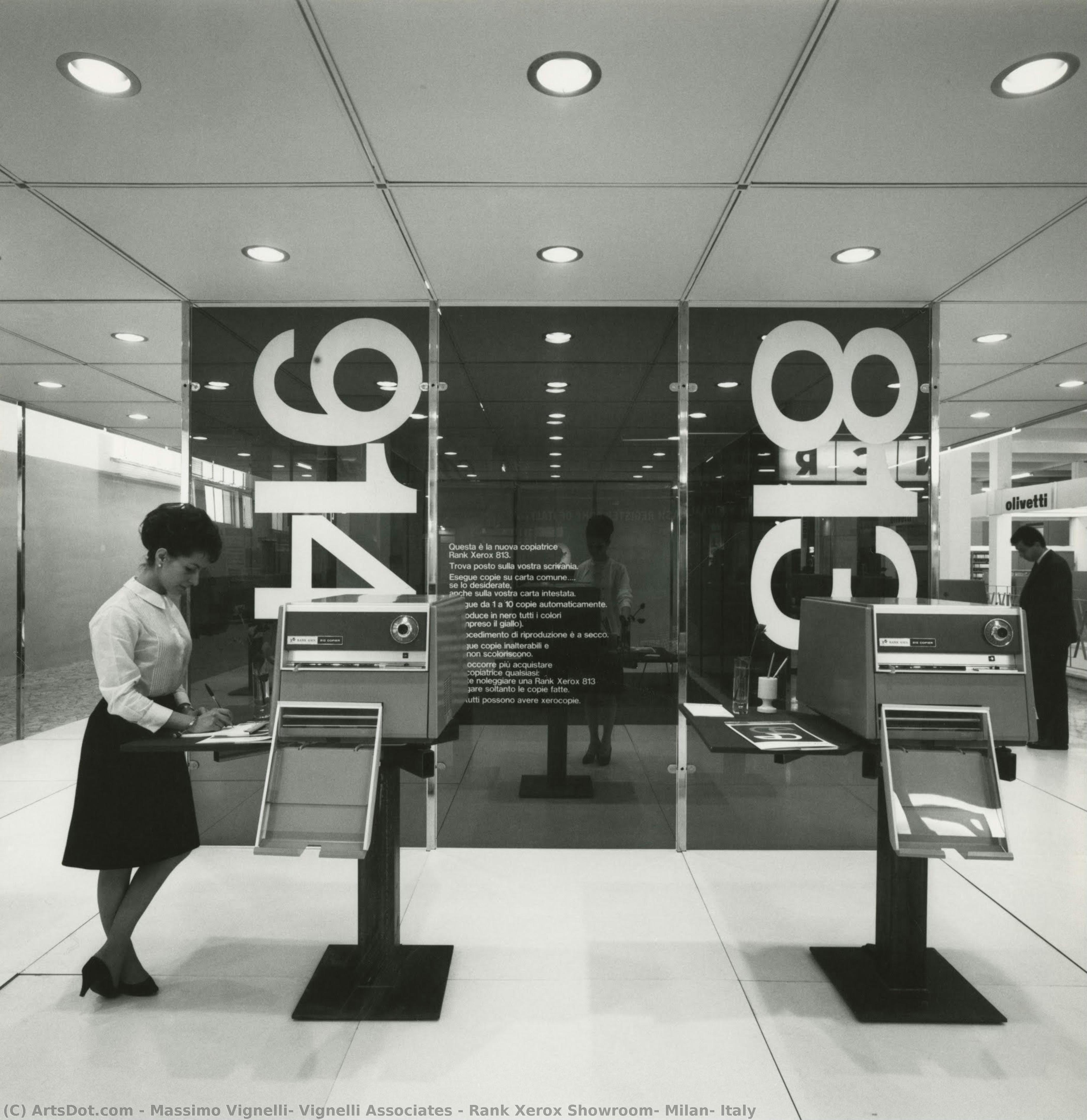 Rank Xerox Showroom, Milan, Italy — Massimo Vignelli, Vignelli Associates