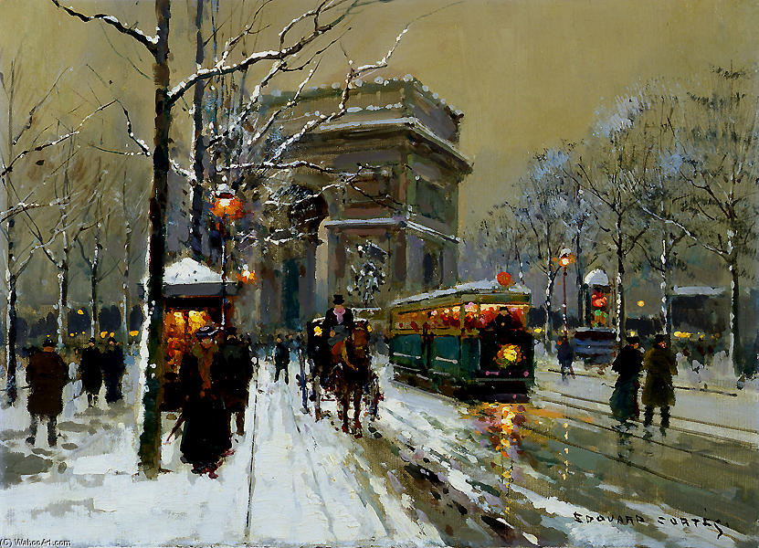 The Triumphal Arc, Winter — Edouard Cortès