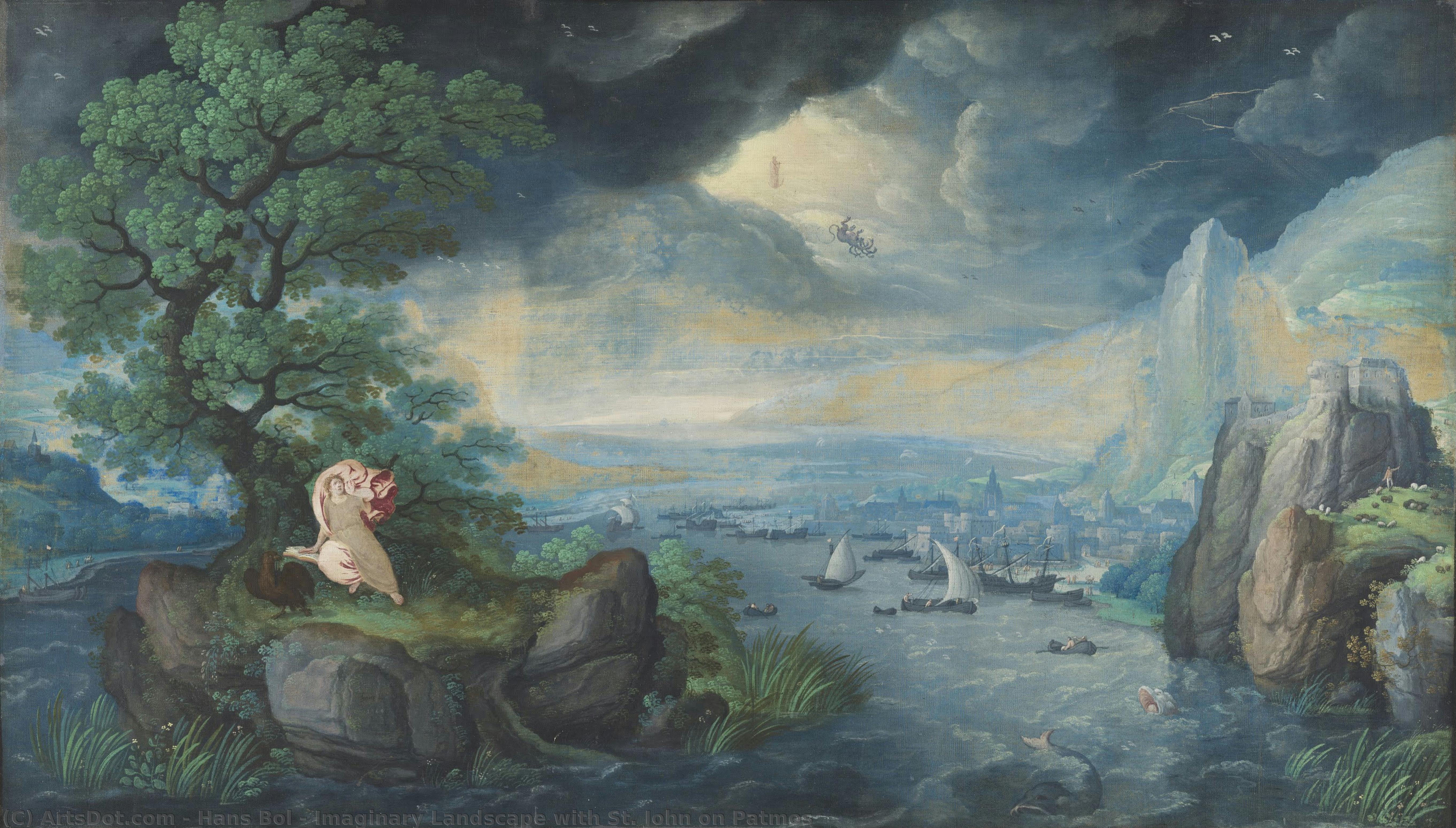 Landschaft Mit St. Johann Auf Patmos — Hans Bol