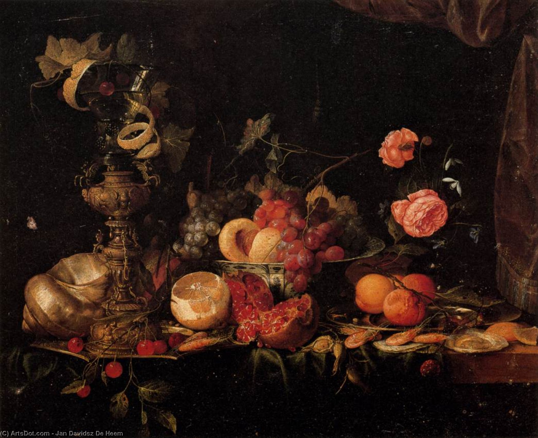 Still-life With Flowers And Fruit — Jan Davidszoon De Heem Or Johannes De Heem Or Johannes Van Antwerpen Or Jan Davidsz De Hem