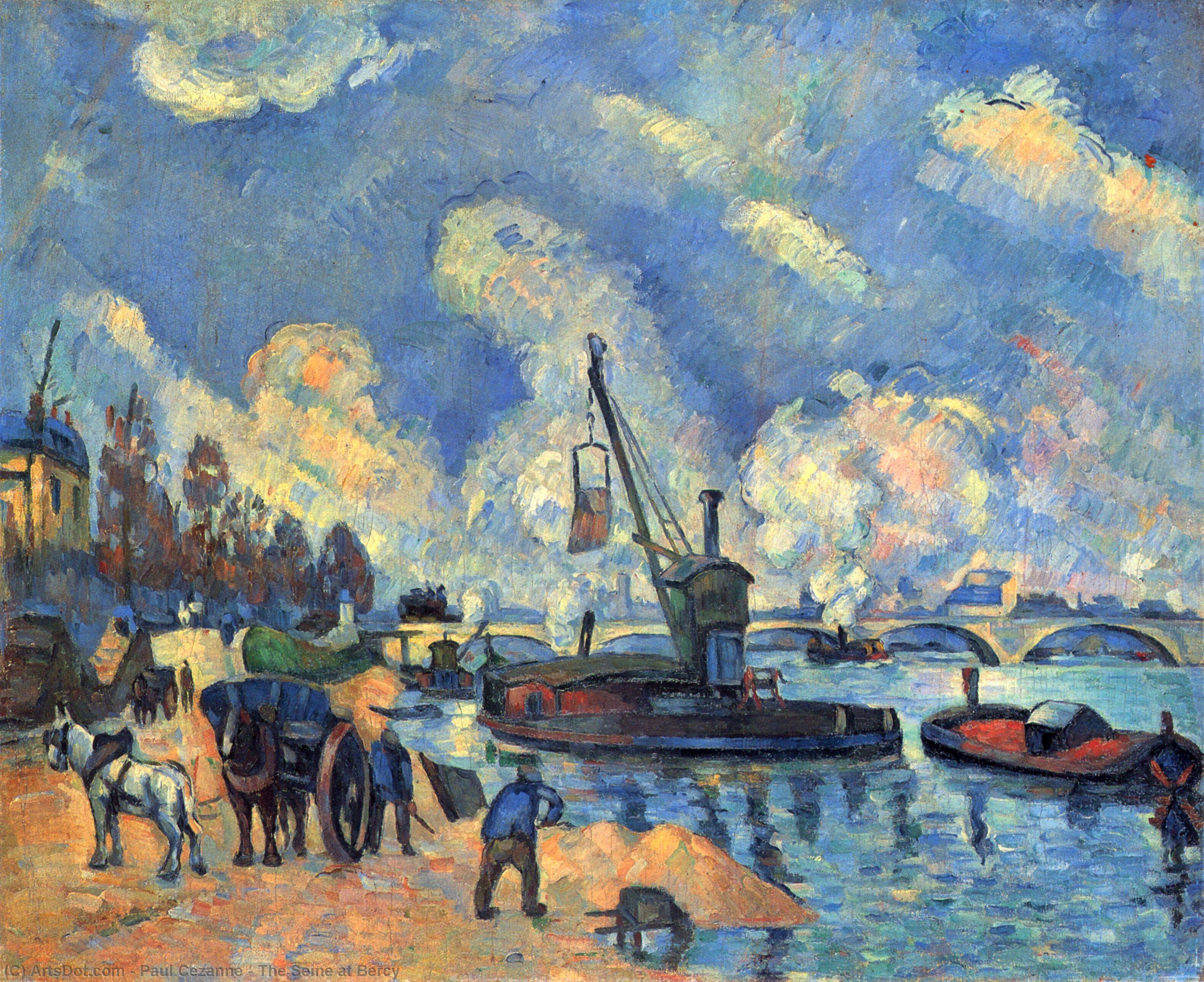 The Seine At Bercy — Поль Сезанн