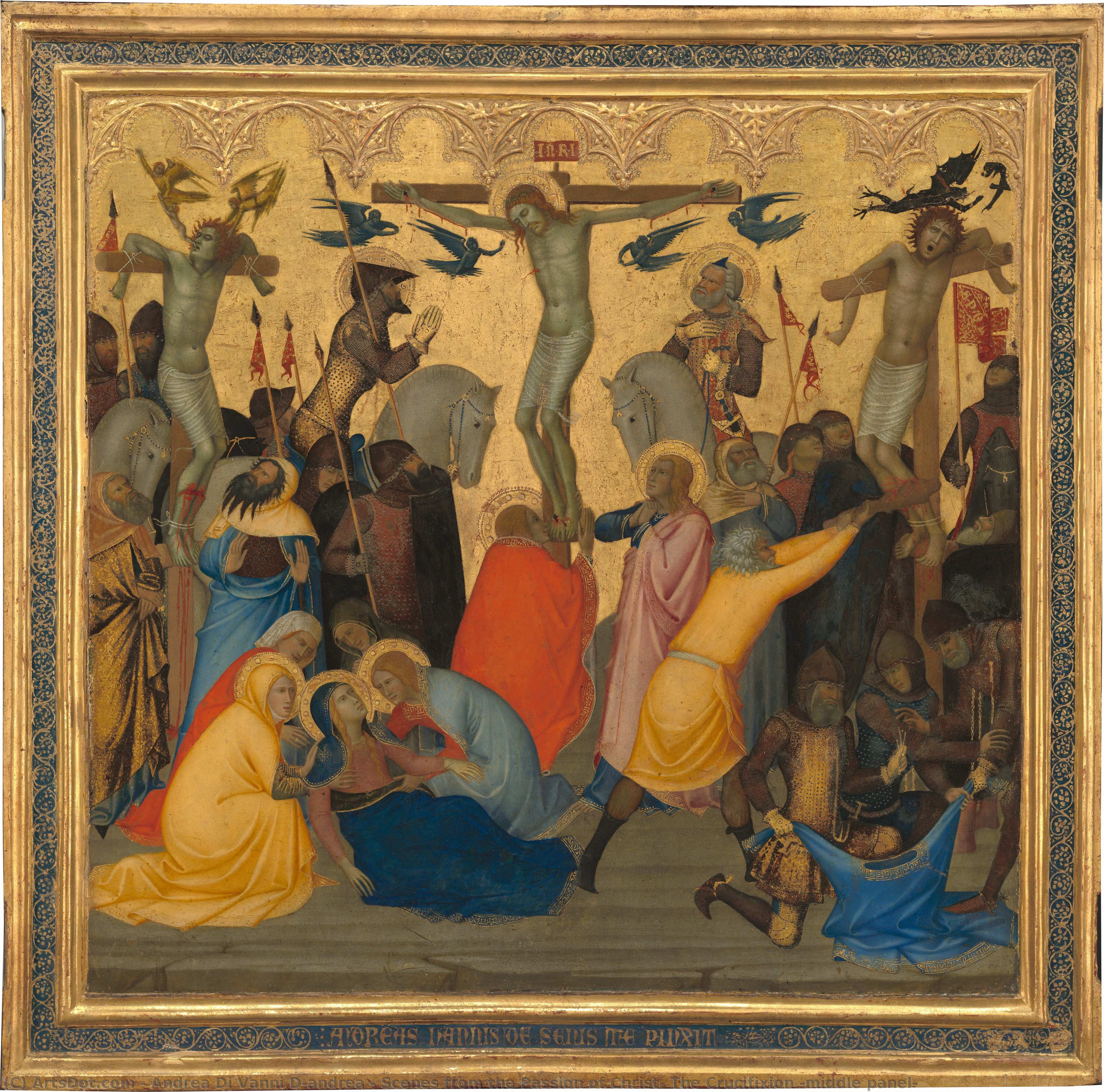 Scenes From The Passion Of Christ: The Crucifixion [middle Panel] — Andrea Di Vanni D'andrea