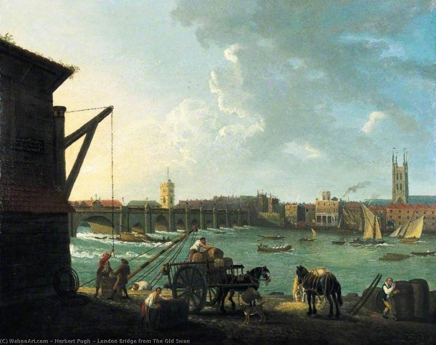 London Bridge From The Old Swan — Herbert Pugh