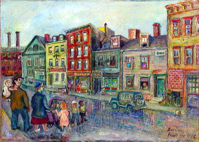 A Street Scene — David Davidovich Burliuk