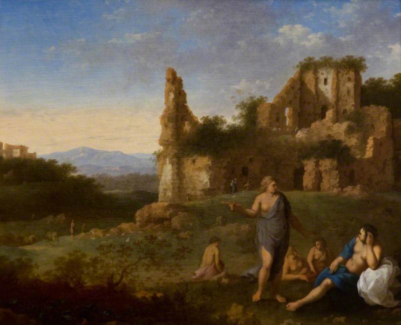Nymphs Near A Ruin — Cornelis Van Poelenburch