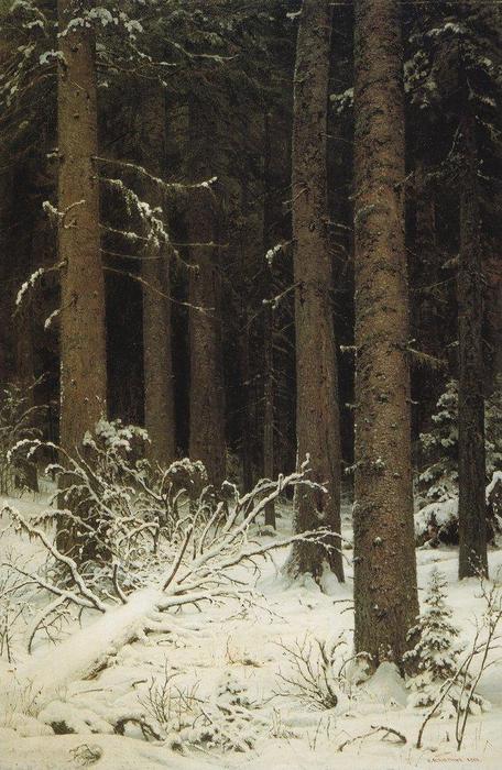 Fir Forest In Winter — Ivan Ivanovich Shishkin