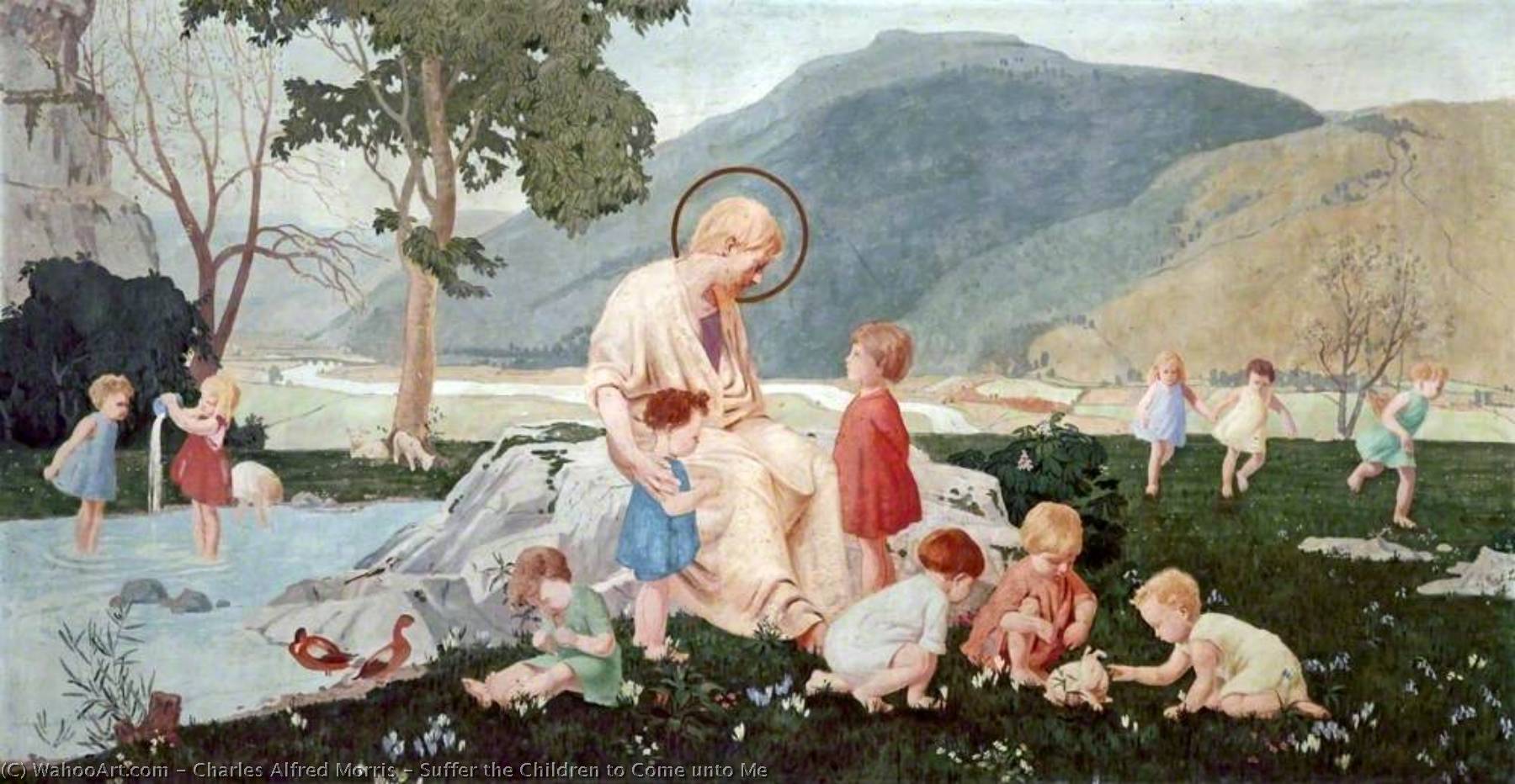 Suffer The Children To Come Unto Me — Charles Alfred Morris