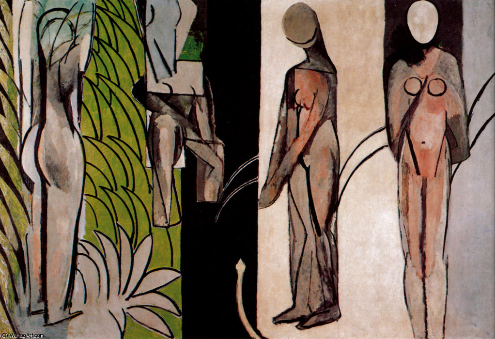Les Demoiselles À La Rivière Huile Sur Toile Chicago, The Art Institute — Henri Matisse