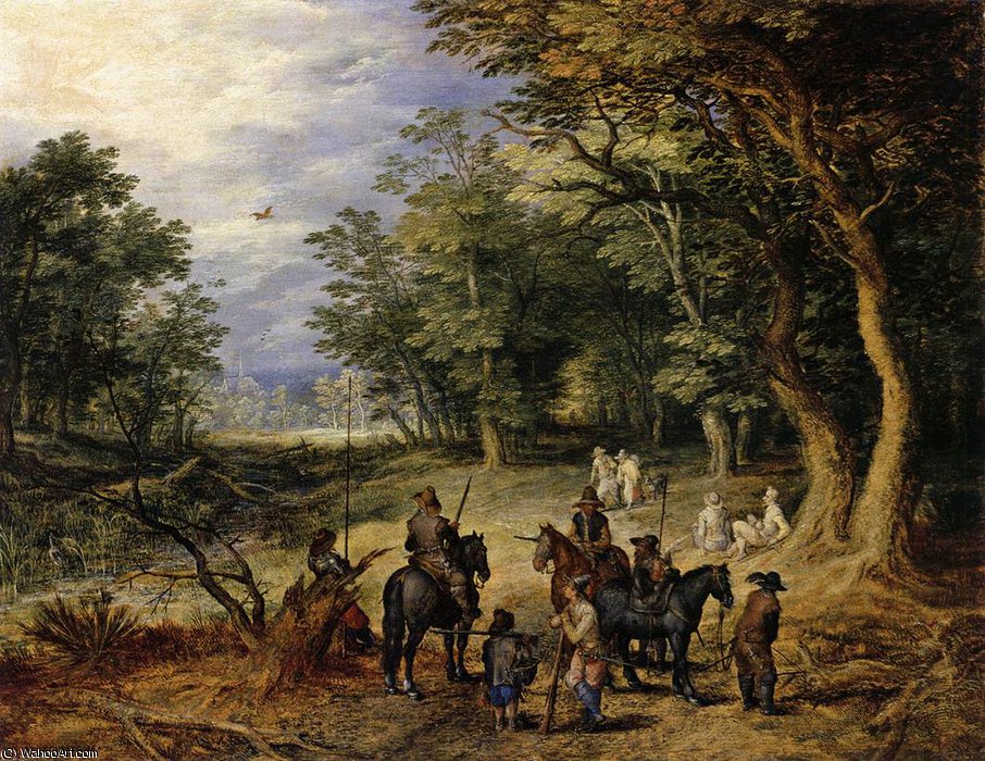Guards In A Forest Clearing — Ян Брейгель Старший