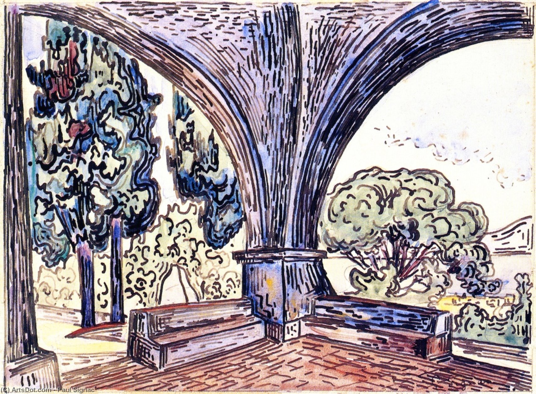 The Chapel Of Sainte-anne At Saint-tropez — Paul Signac