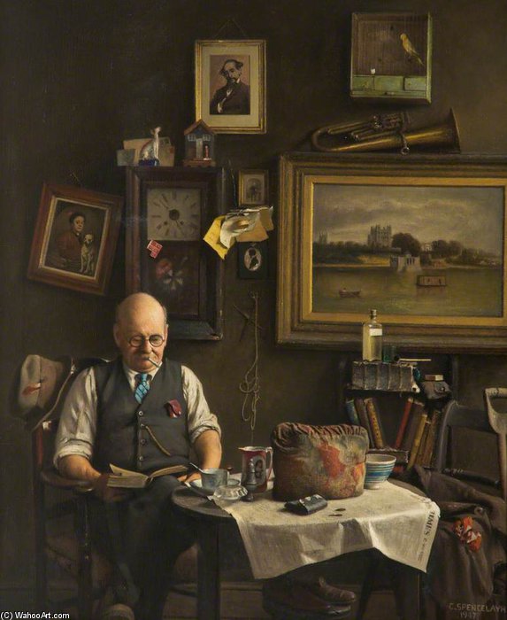 A Lover Of Dickens — Charles Spencelayh