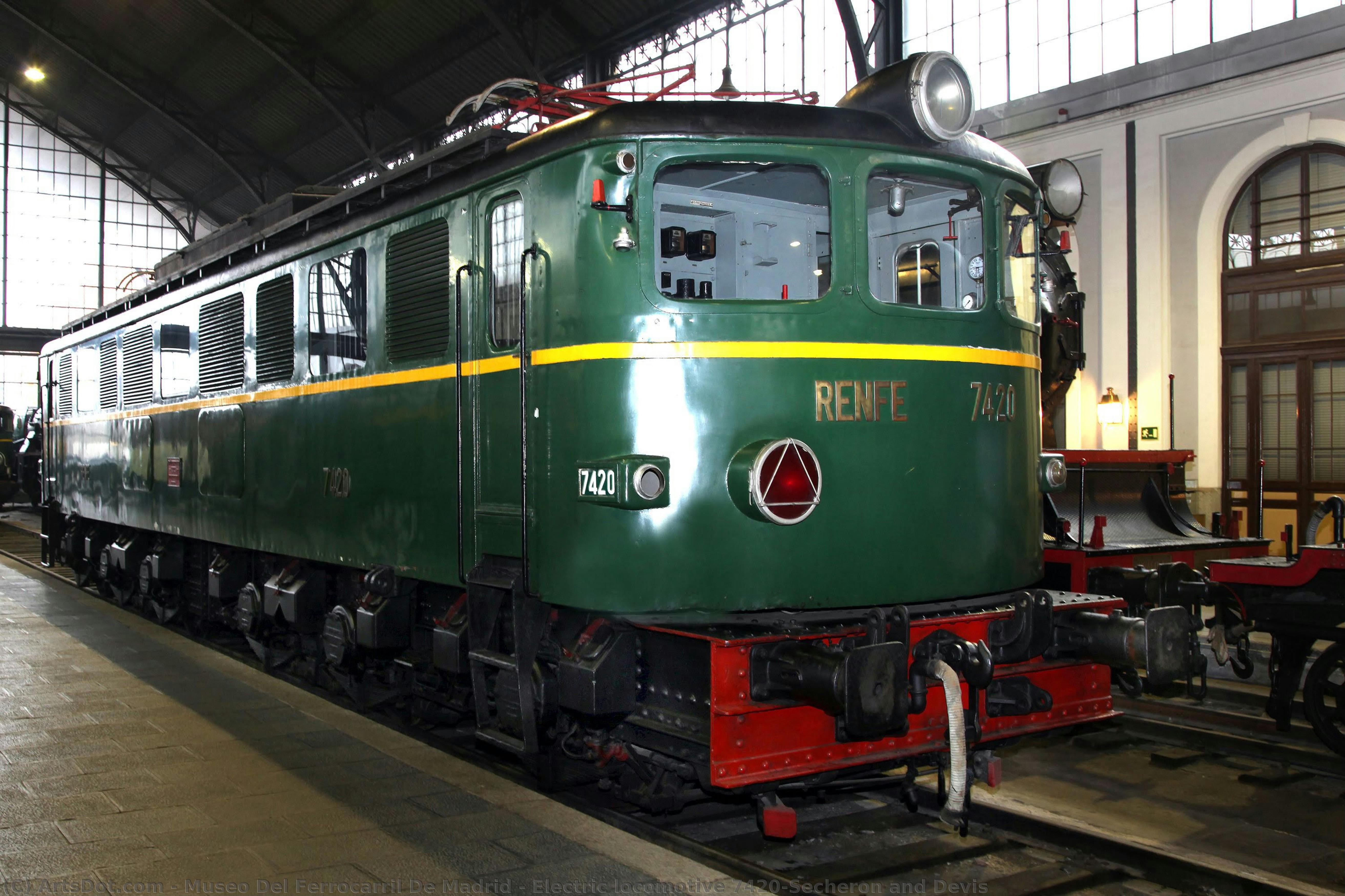 Electric Locomotive 7420-secheron And Devis — Museo Del Ferrocarril De Madrid