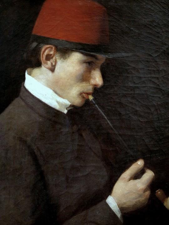 Man Smoking A Chibouk (also Known As Zsigmond Szinyei Merse With A Chibouk) — Pal Merse Szinyei