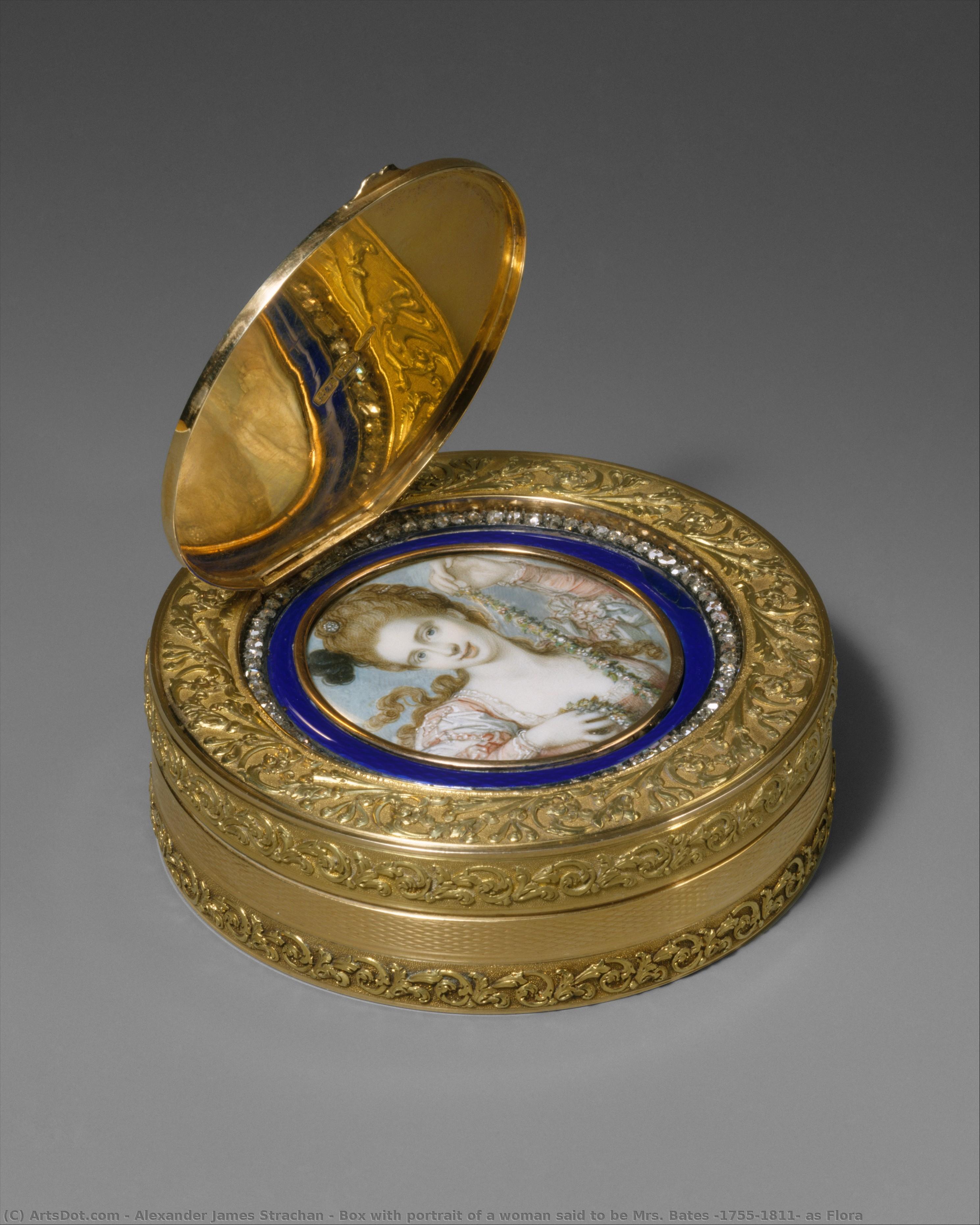 Box With Portrait Of A Woman Said To Be Mrs. Bates (1755–1811) As Flora — Alexander James Strachan