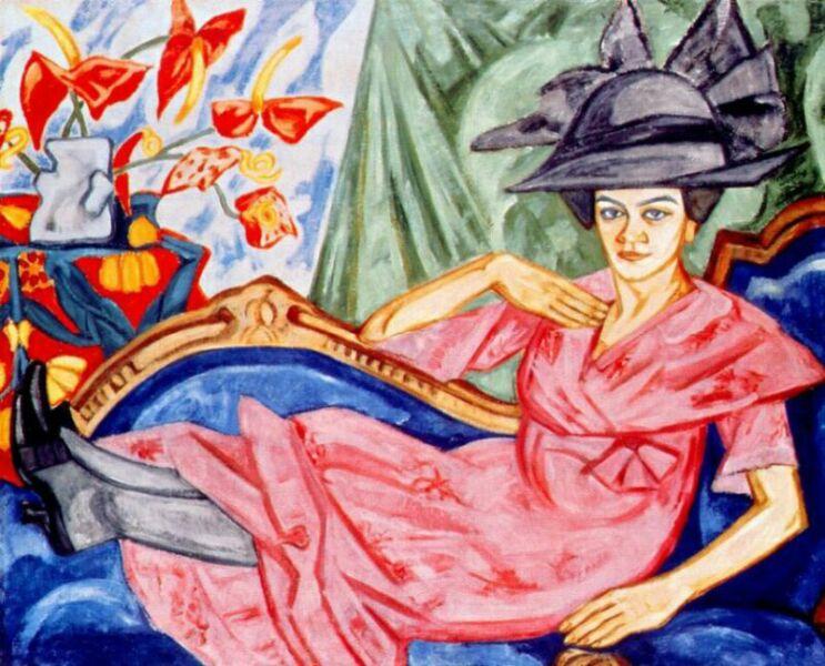 Lady In Pink (artist's Sister Anna Rozanova) — Olga Rozanova