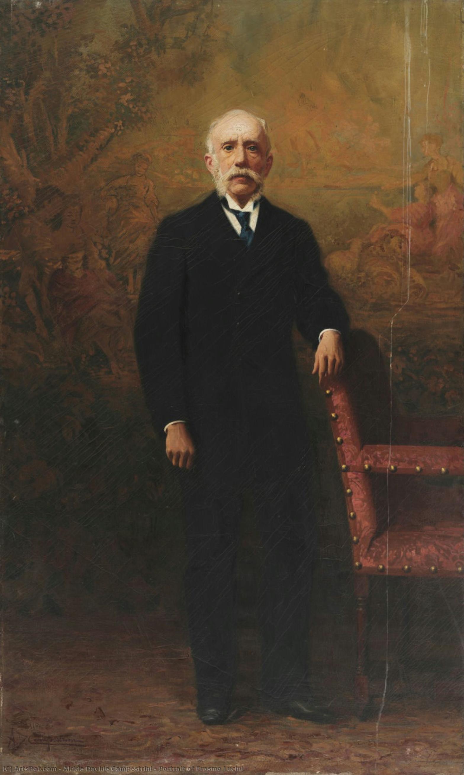 Portrait Of Erasmo Lucini — Alcide Davide Campestrini